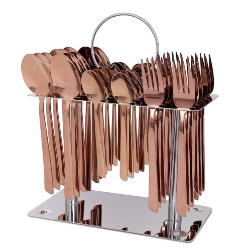 Copper flatware set